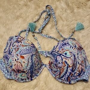 Victoria Secrets "The Fabulous" Colorful Paisley Bikini Top